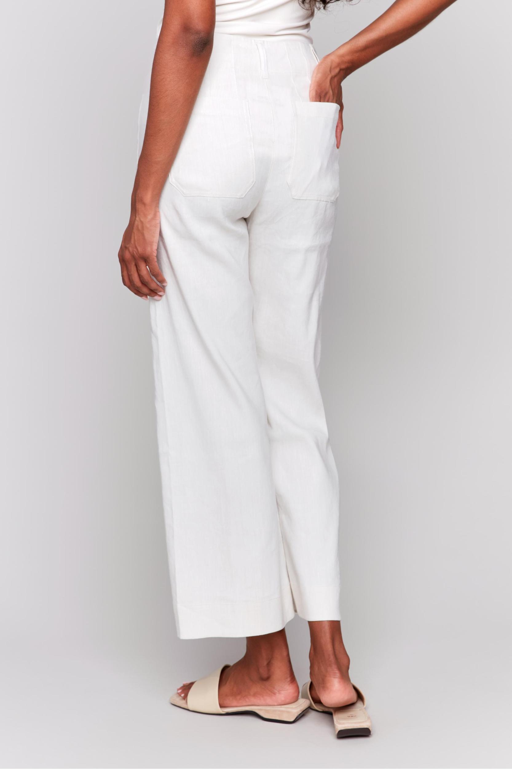 Cropped Straight Leg Pant with Patch Pockets Product Image