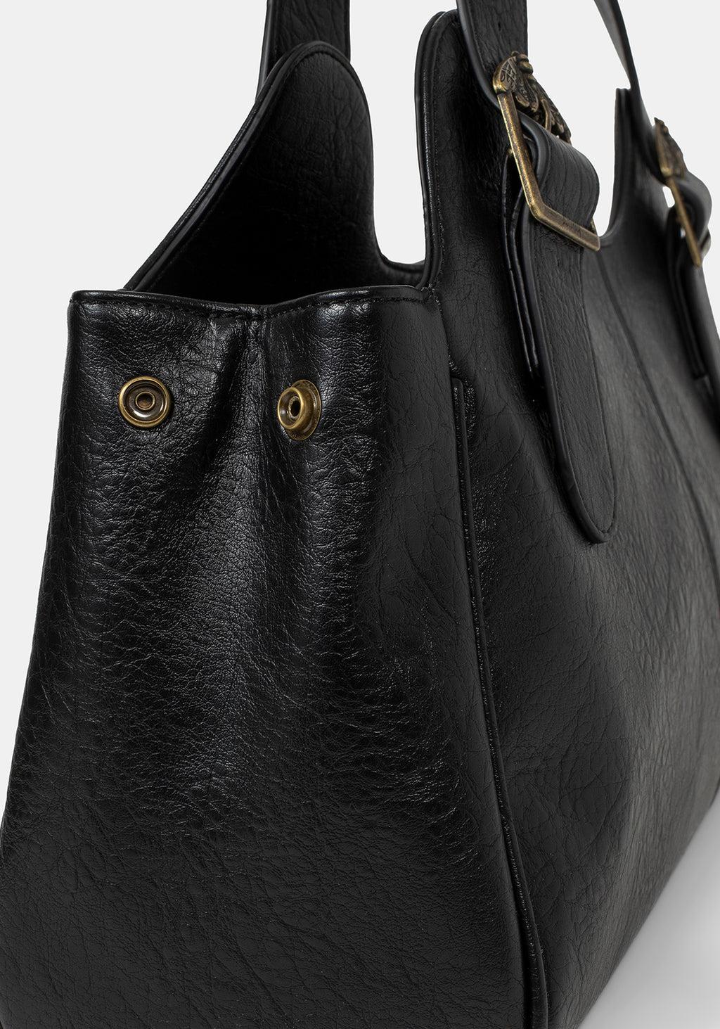 Rosamoth Buckle Shoulder Bag - Black Product Image