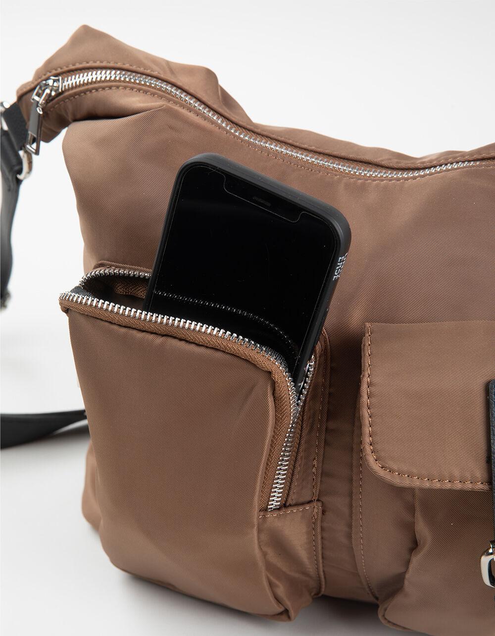 Nylon Multi Way Bag - BLK/KHAKI Product Image