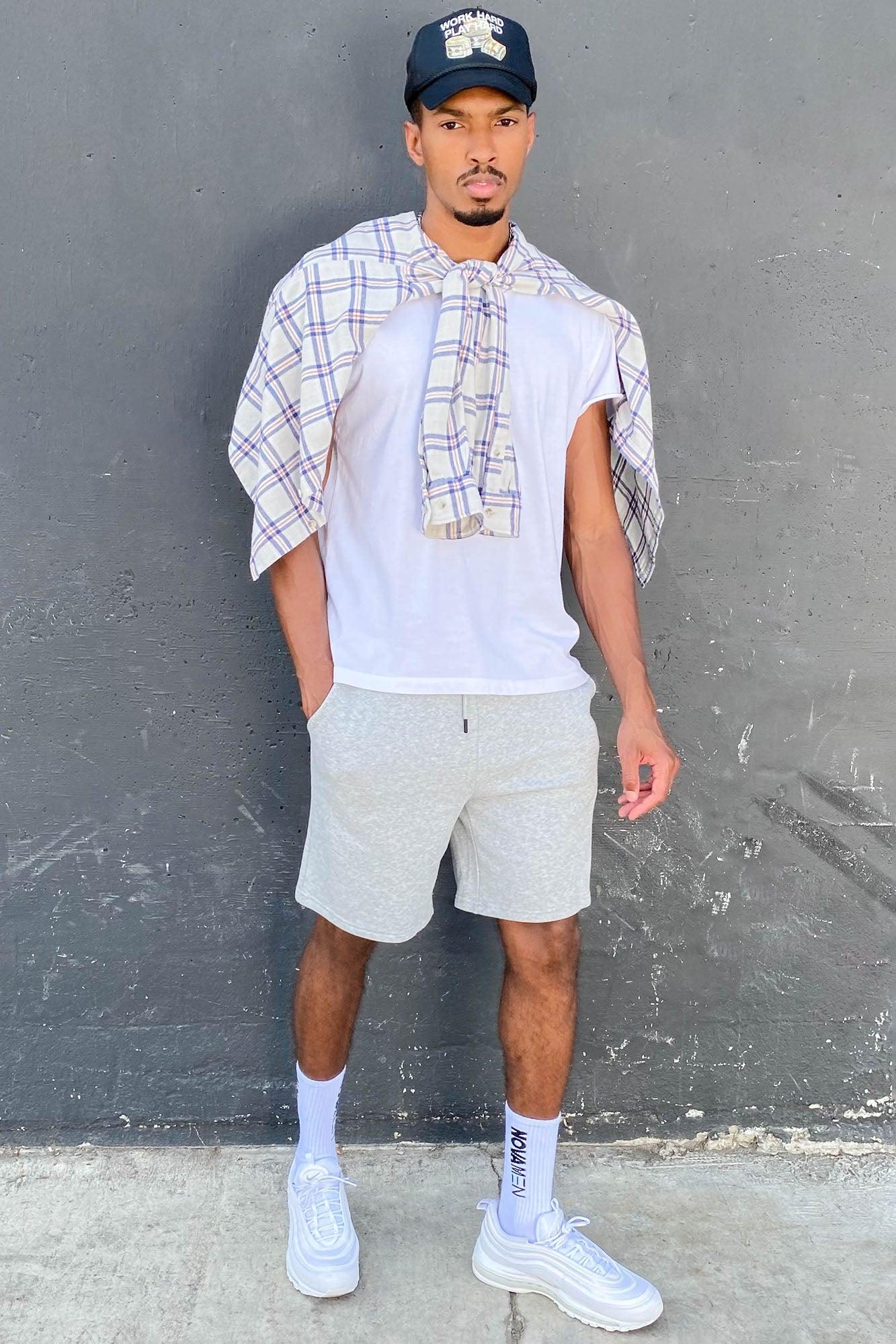 Tyson Sweatshort - Heather Grey Product Image