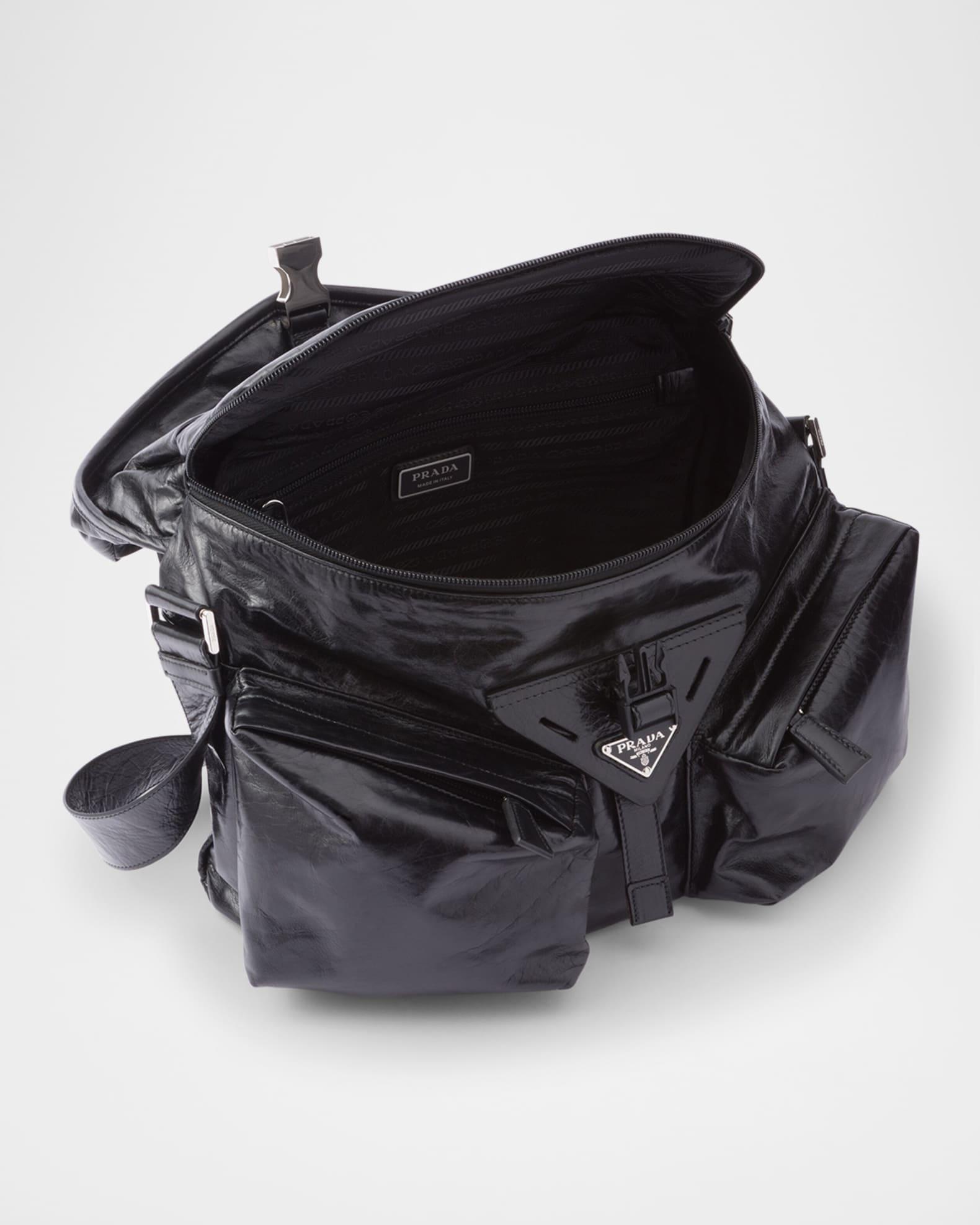 Men's Slanted Leather Shoulder Bag Product Image