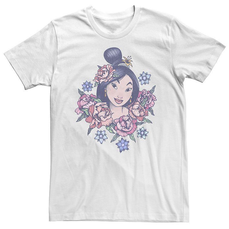 Big & Tall Disney Mulan Floral Portrait Vintage Tee, Men's,  Product Image