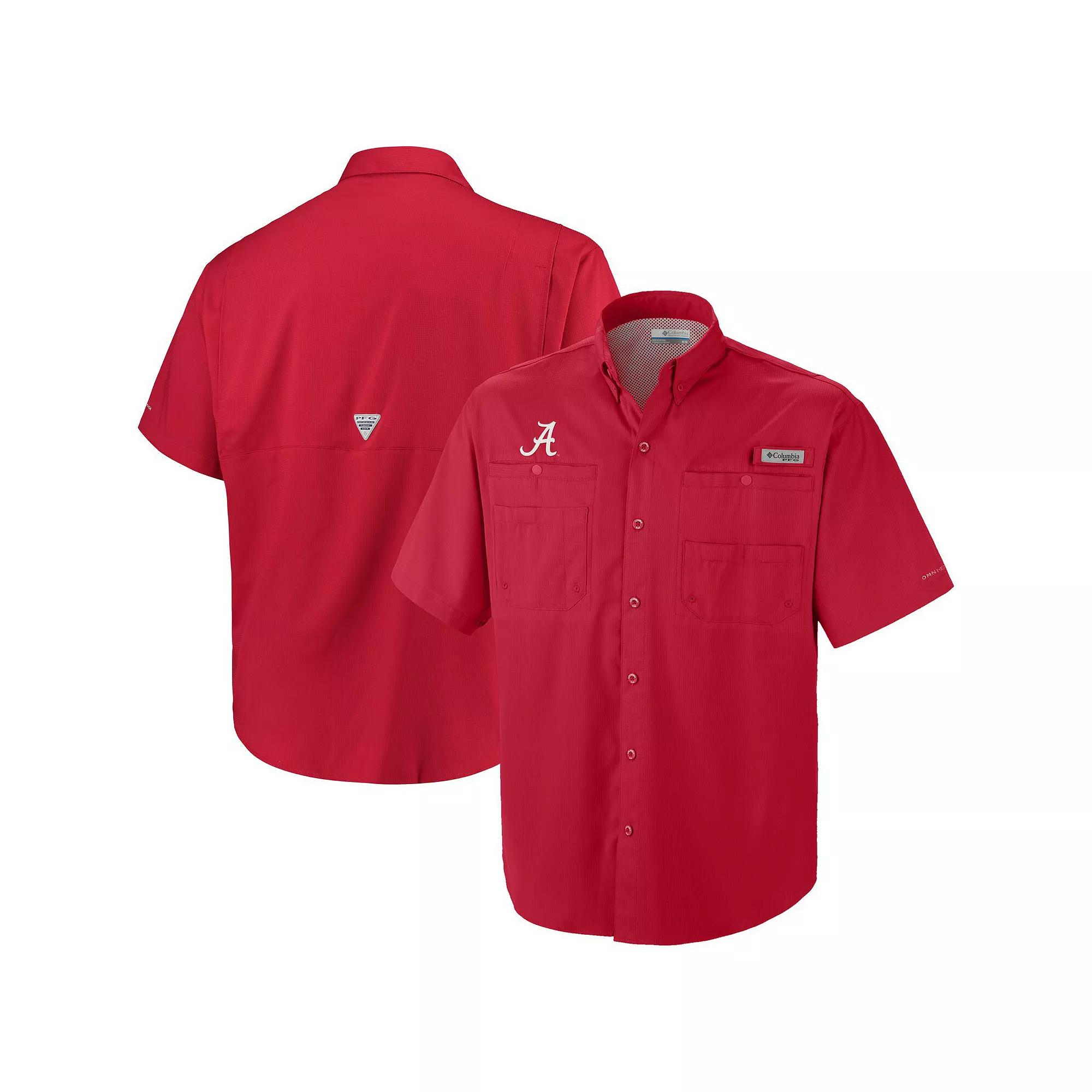 Men's Columbia Crimson Alabama Crimson Tide Big & Tall Collegiate Tamiami Button-Down Shirt,  Product Image