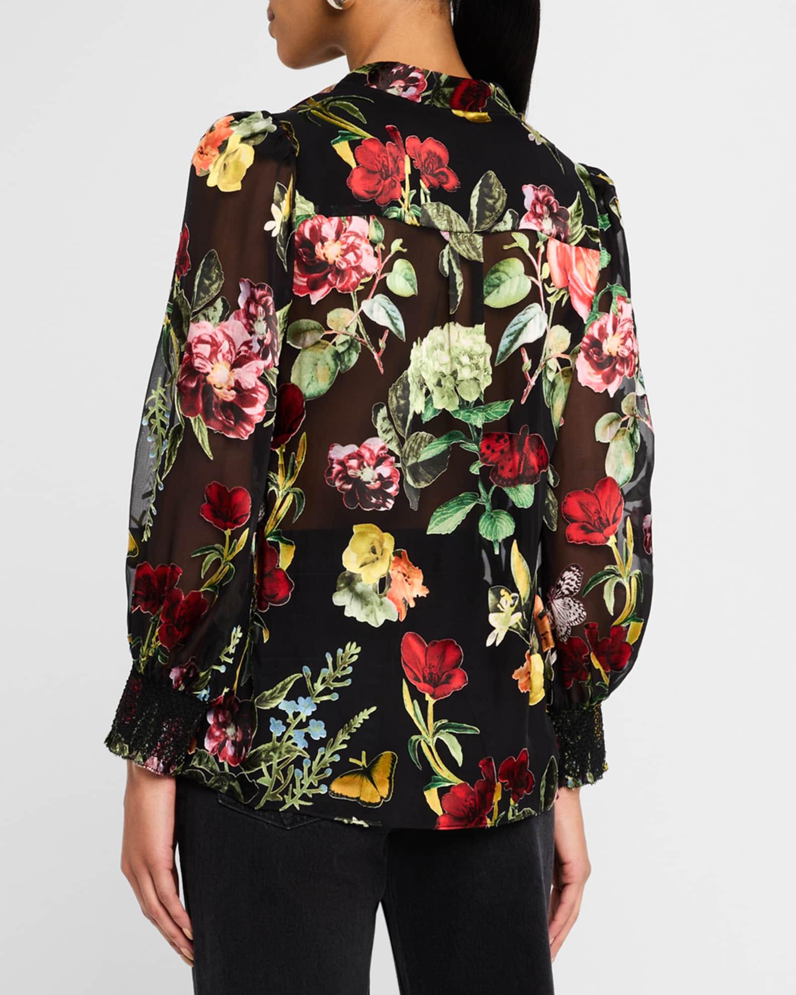 Sheila Floral Semi-Sheer Blouse Product Image