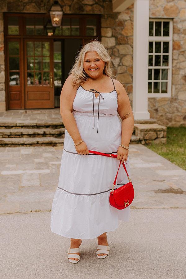 Coquette Moment Maxi Dress in White Curves Product Image