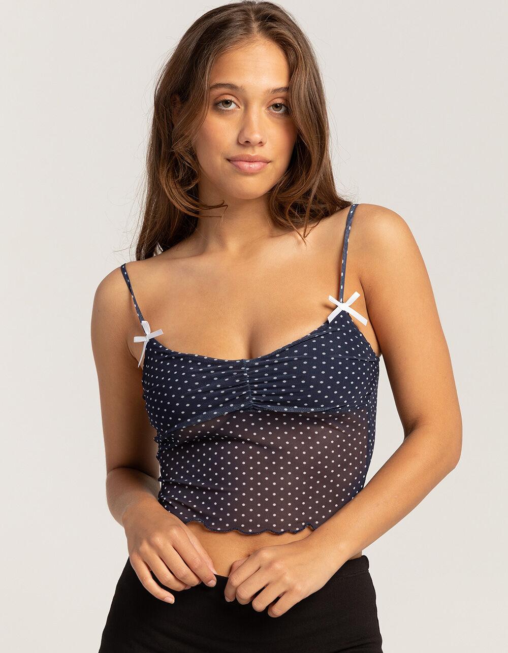 FULL TILT Dot Womens Cami - NAVY Product Image