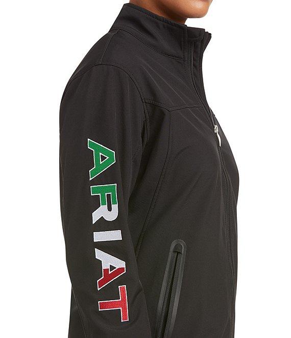 Ariat Classic Team Softshell Mexico Stand Collar Long Sleeve Zip Front Jacket Product Image