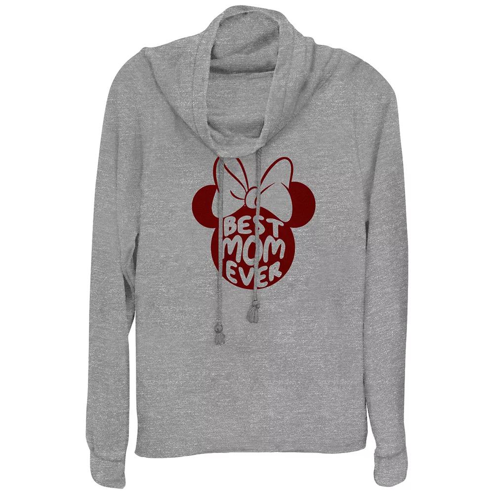 Disney's Minnie Mouse Best Mom Ever Women's Cowlneck Graphic Lightweight Long Sleeve,  Product Image