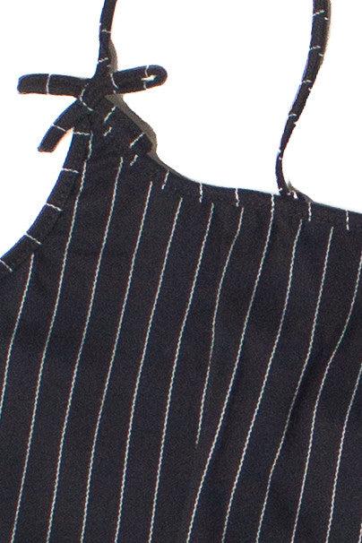 Pinstripe Bow Mini Dress Product Image