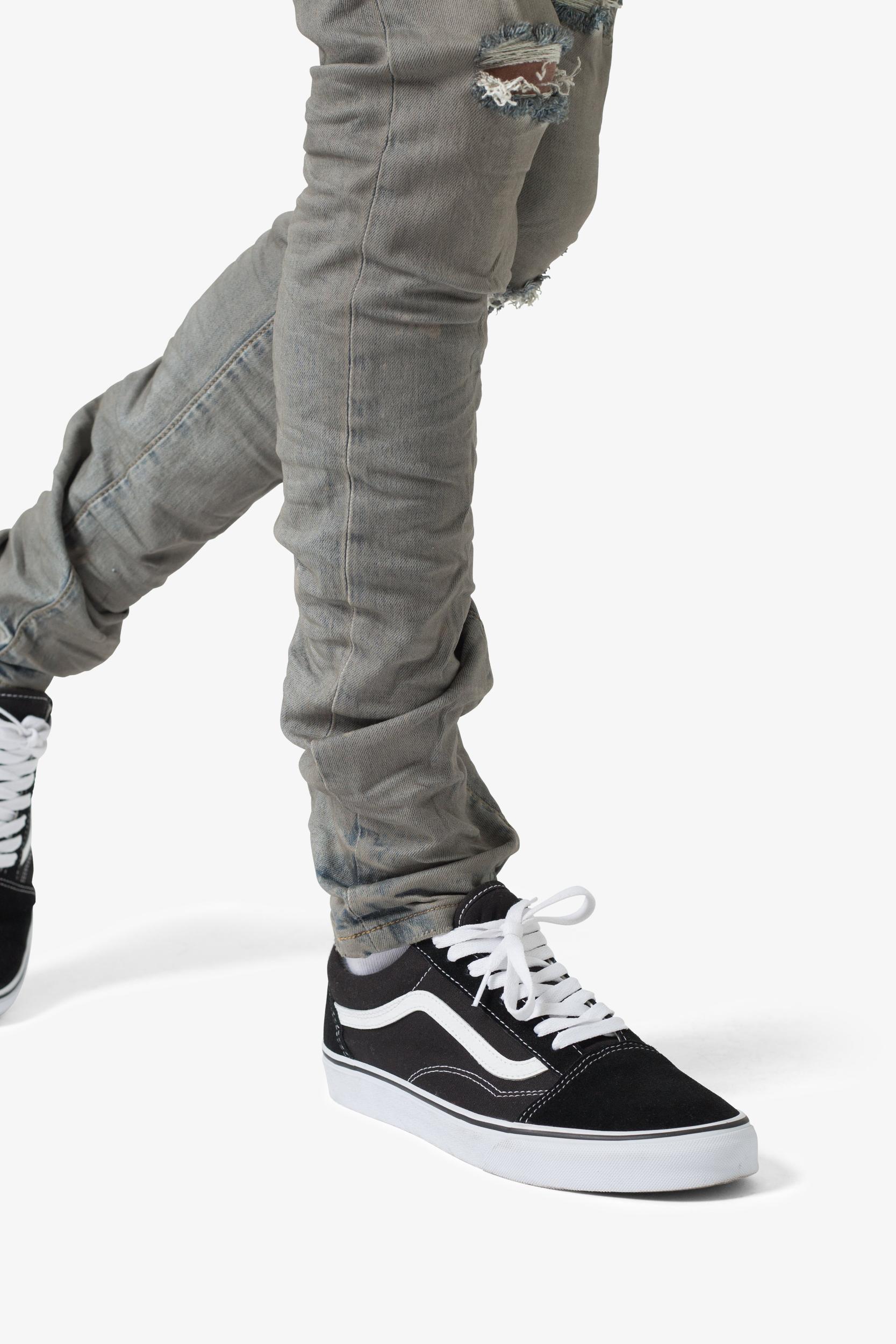 X607 Painted Skinny Denim - Blue Product Image