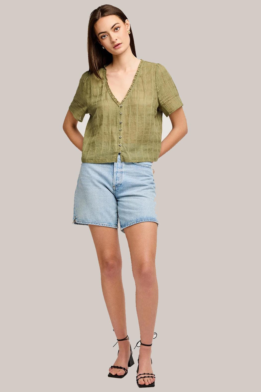 Codelia Textured Cotton Top Product Image