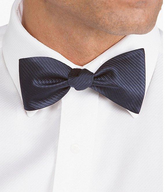 Cremieux Solid Ribbed Silk Bow Tie Product Image