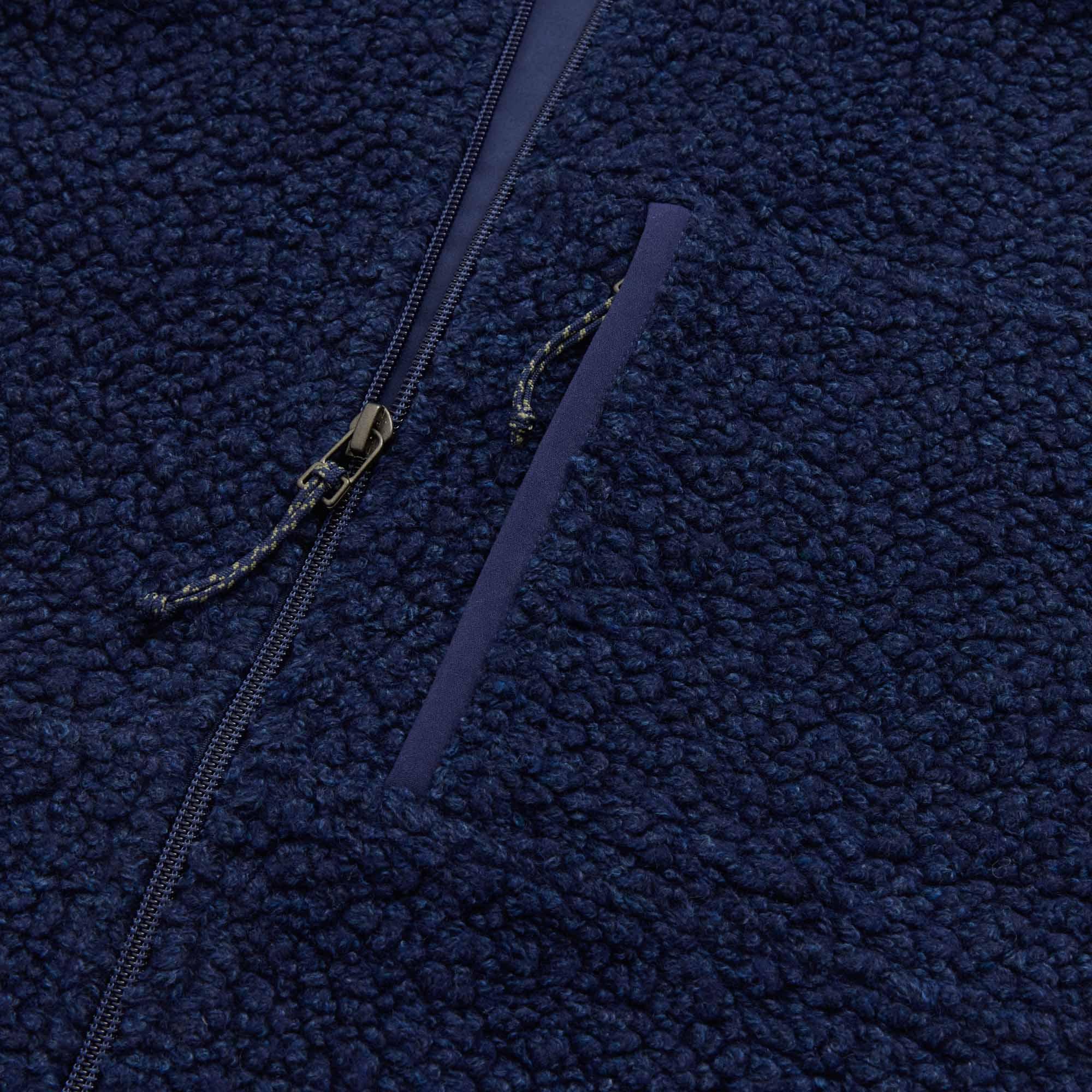 Merino Wool Full-Zip Fleece Vest | Navy Heather Product Image