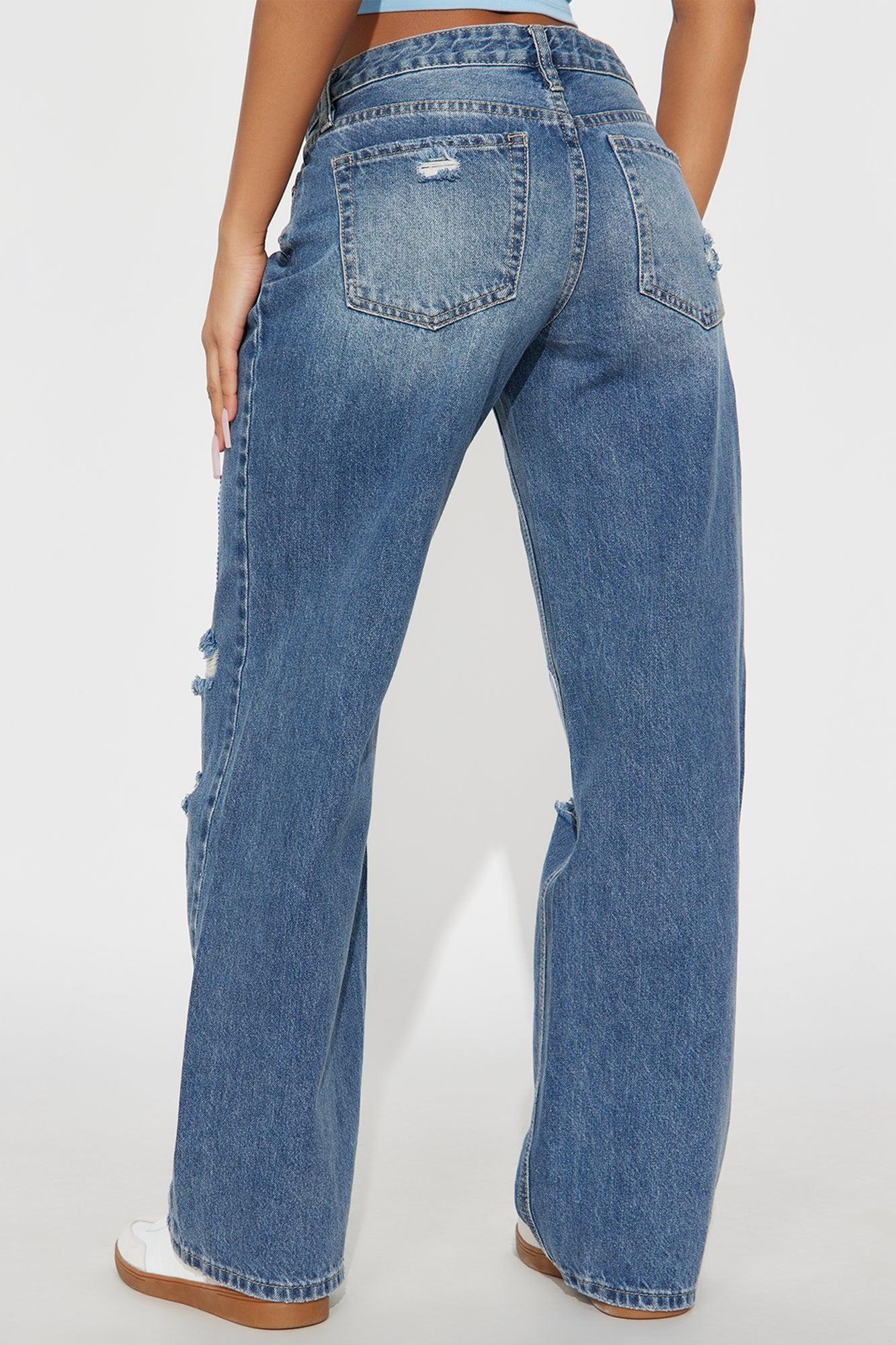 Patch It Up Straight Leg Jeans - Medium Wash Female Product Image
