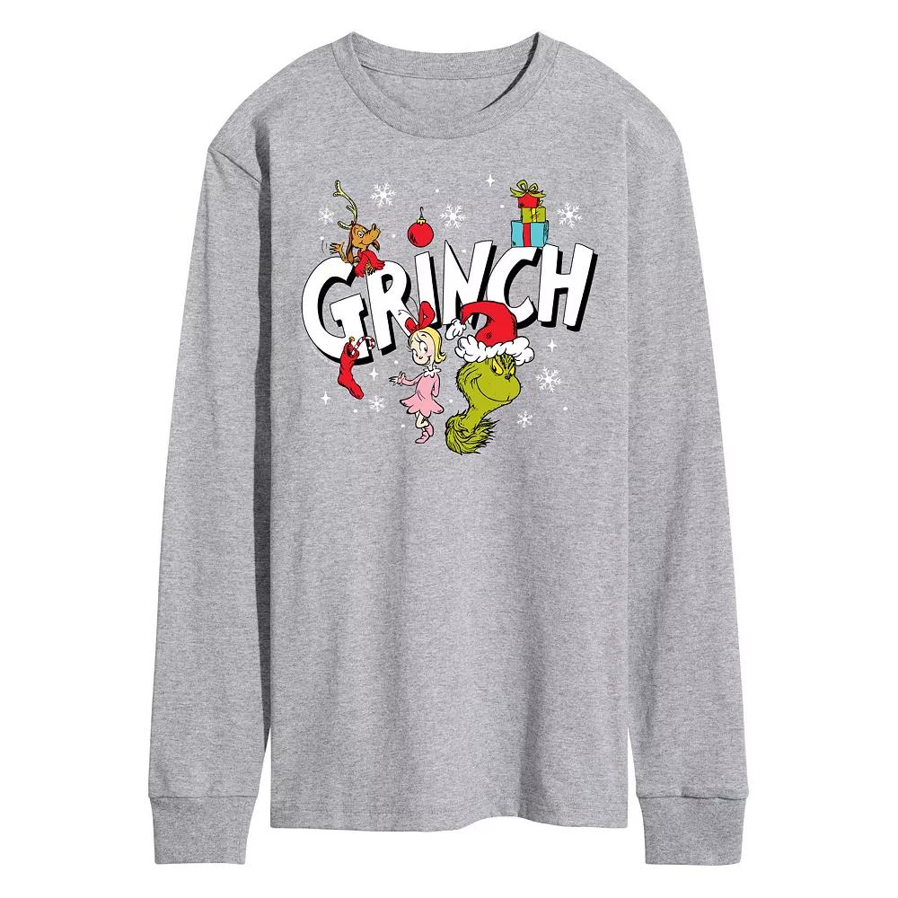 Men's Dr. Seuss Grinch Logo Long Sleeve Tee,  Product Image