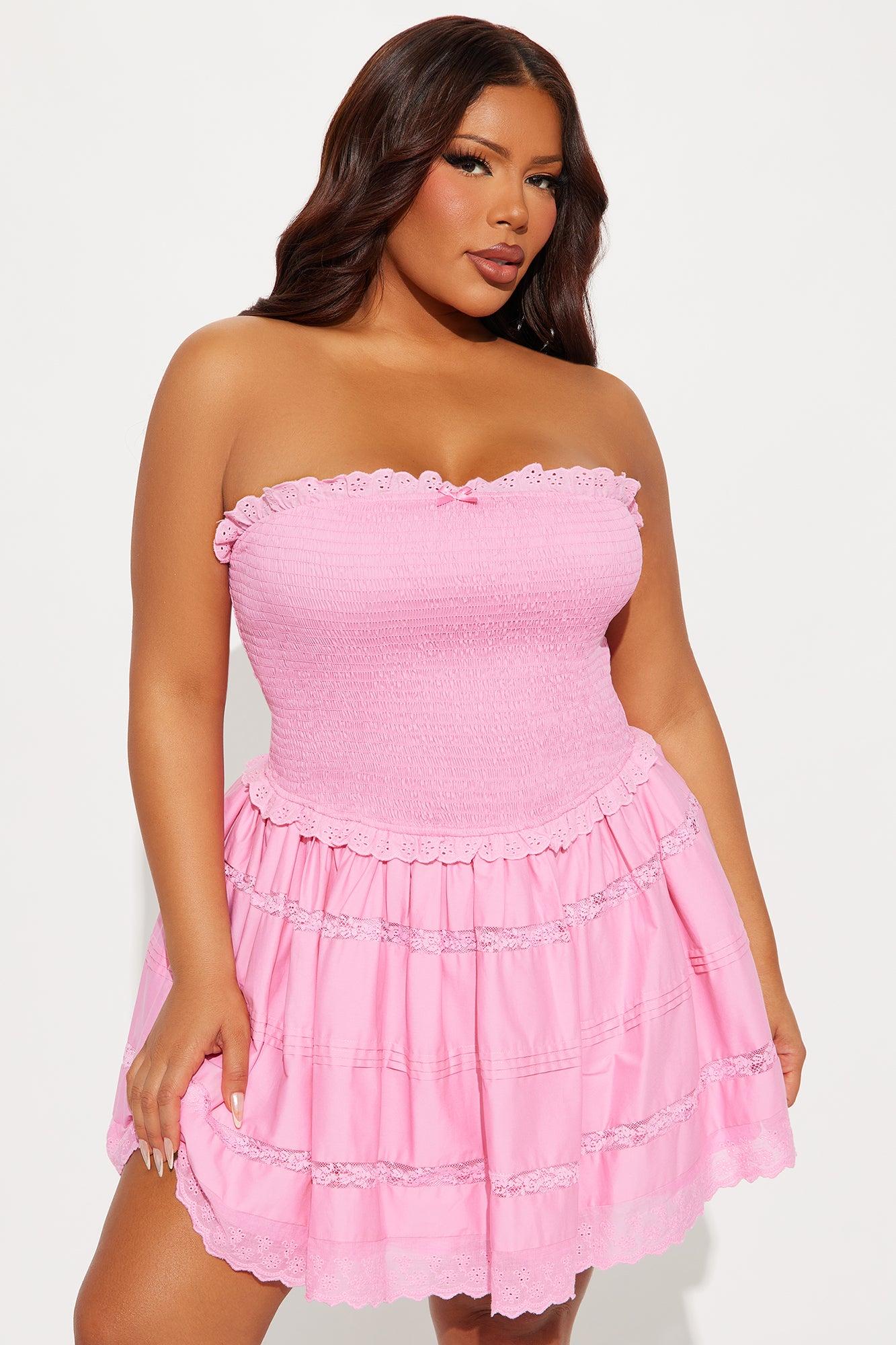 Graciella Smocked Mini Dress - Pink Product Image