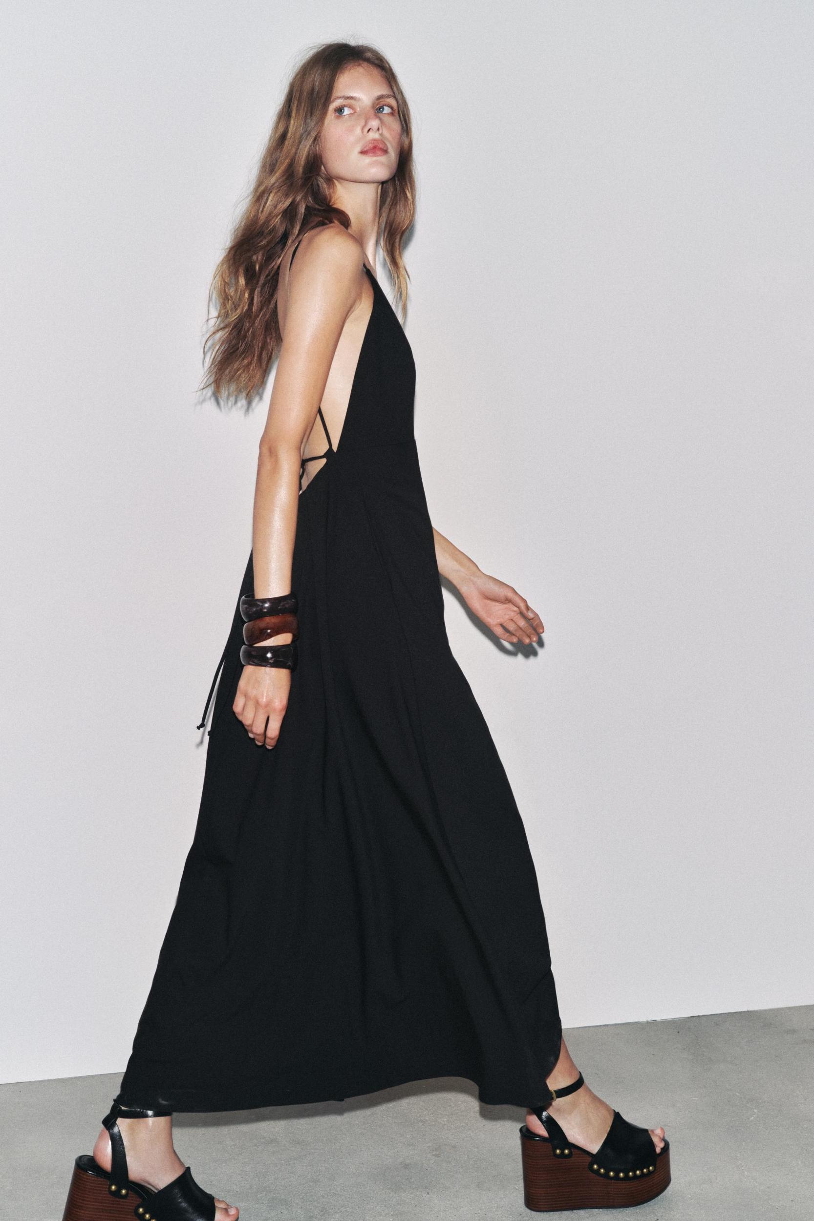 ZW COLLECTION LONG DRESS WITH TIES Product Image