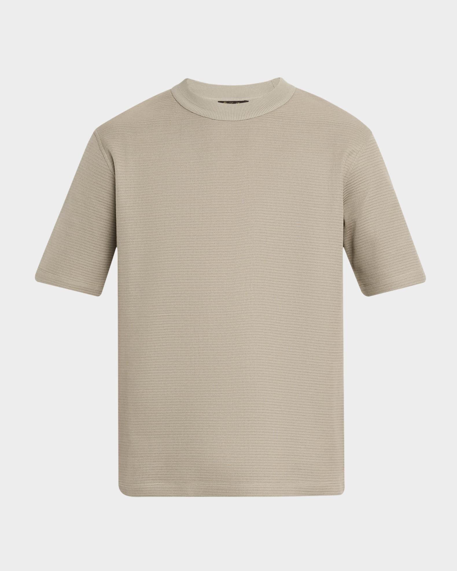 Men's Perledo Textured Cotton Crewneck T-Shirt Product Image