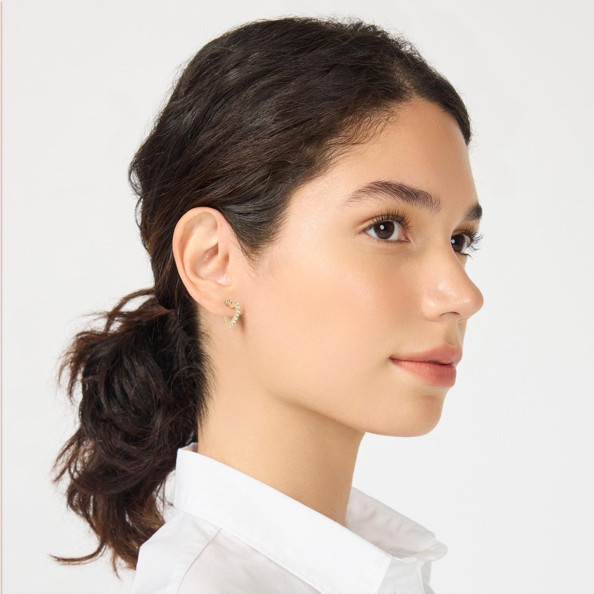 Pearl and pavé stud earrings set Product Image