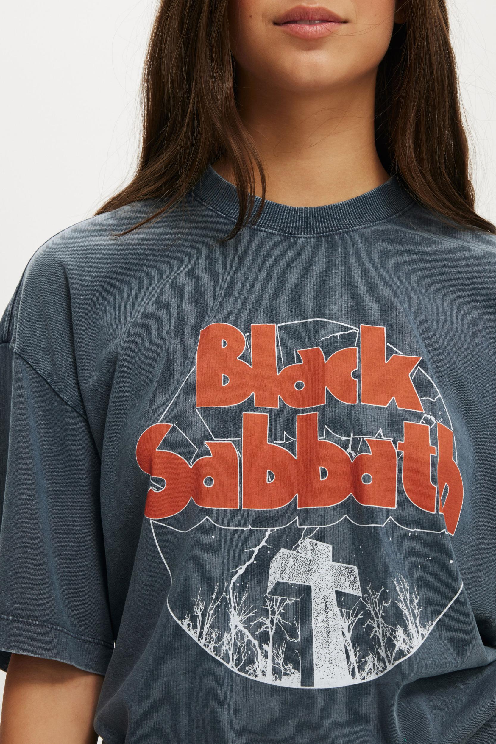 Black Sabbath Boxy Graphic Tee Product Image