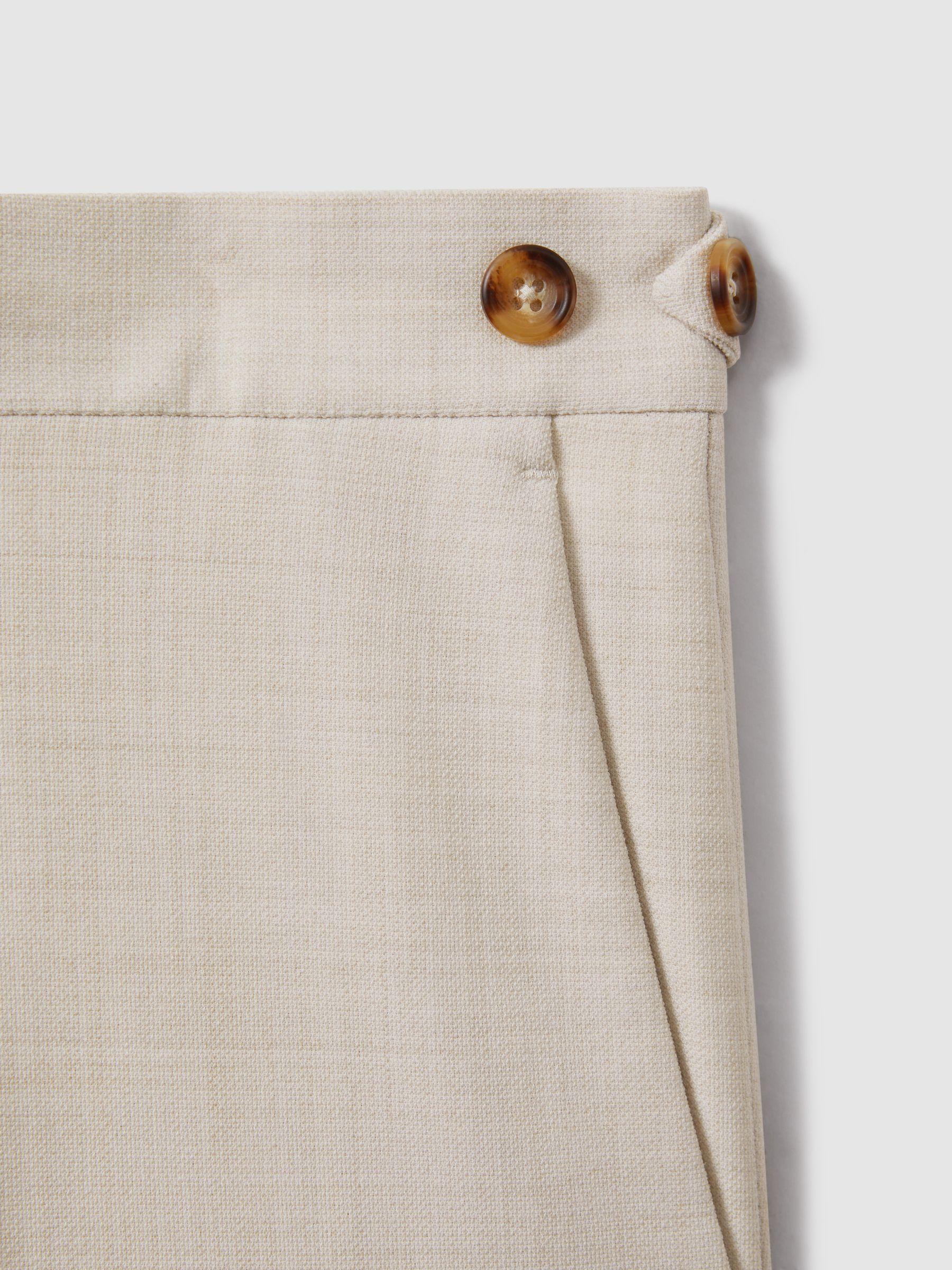 Slim-Fit Textured Suit Trousers With Wool in Stone Product Image
