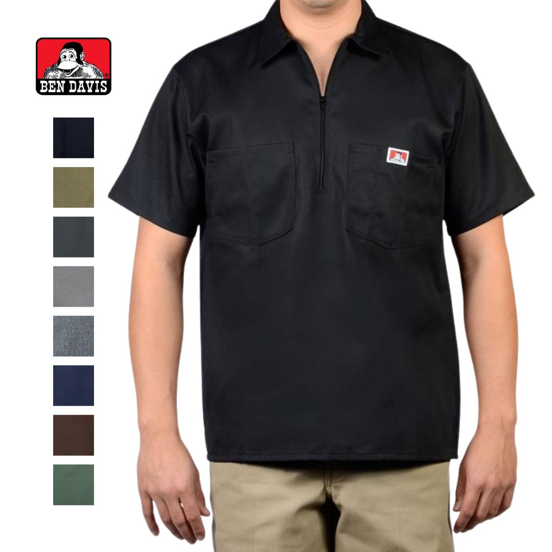 Ben Davis Short Sleeve Solid Half-Zip Shirt Male Product Image
