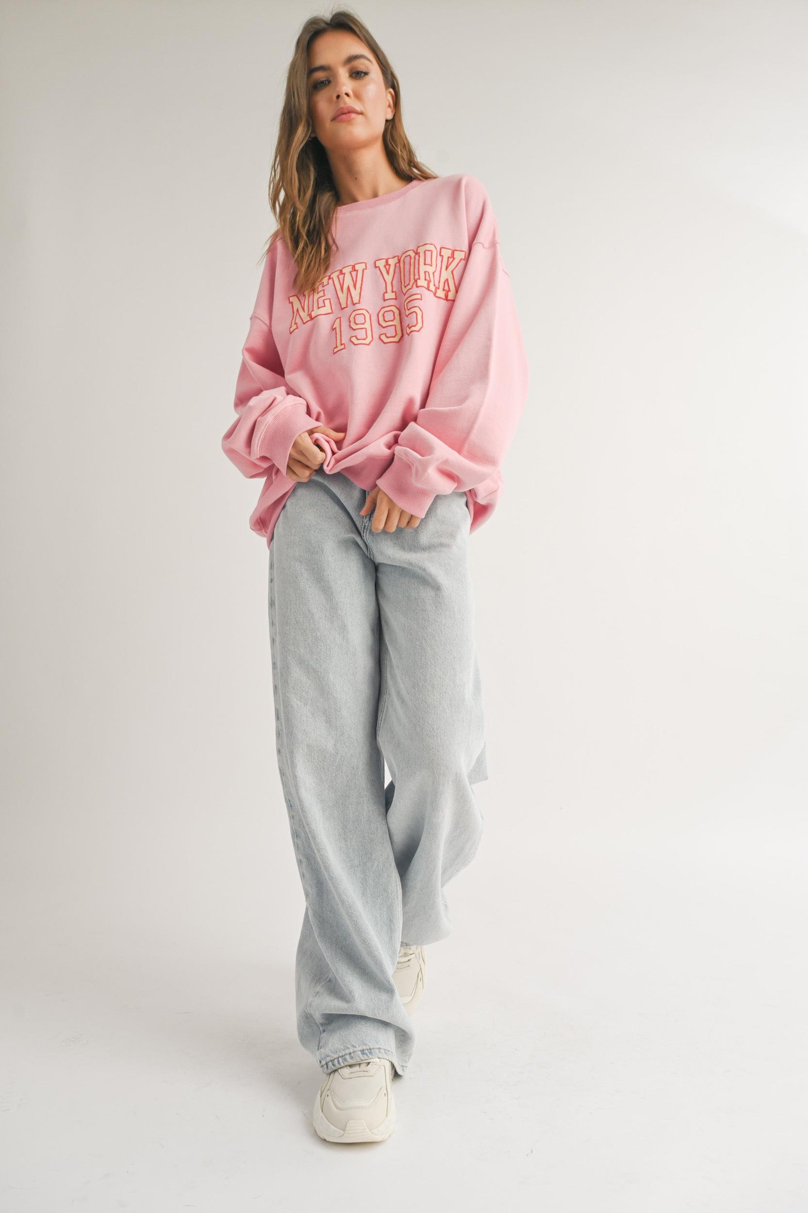 New York Pink Sweatshirt Product Image