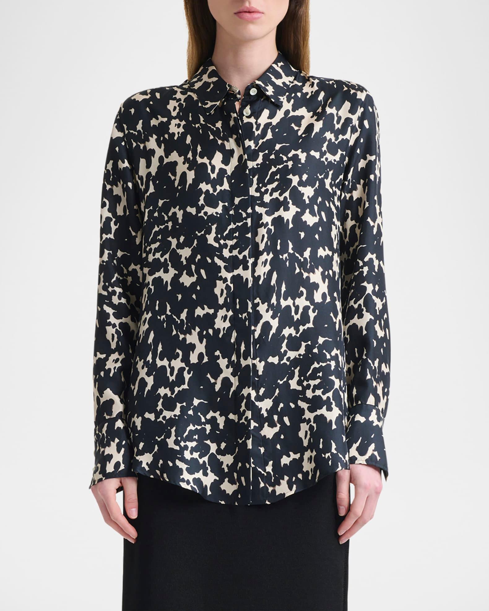 Chika Spotted Button-Down Top Product Image