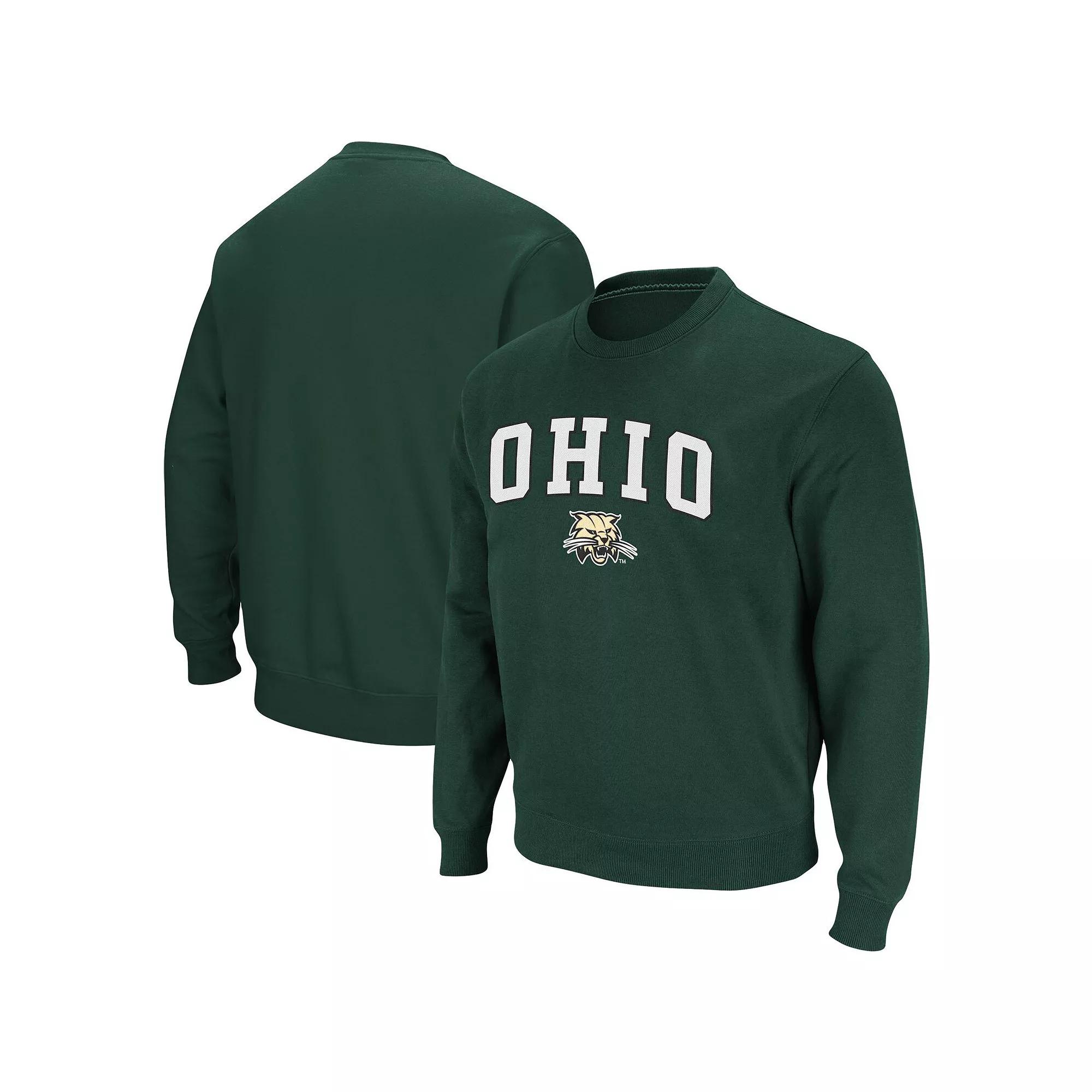 Men's Colosseum Black Miami Hurricanes Arch & Logo Crew Neck Sweatshirt,  Product Image