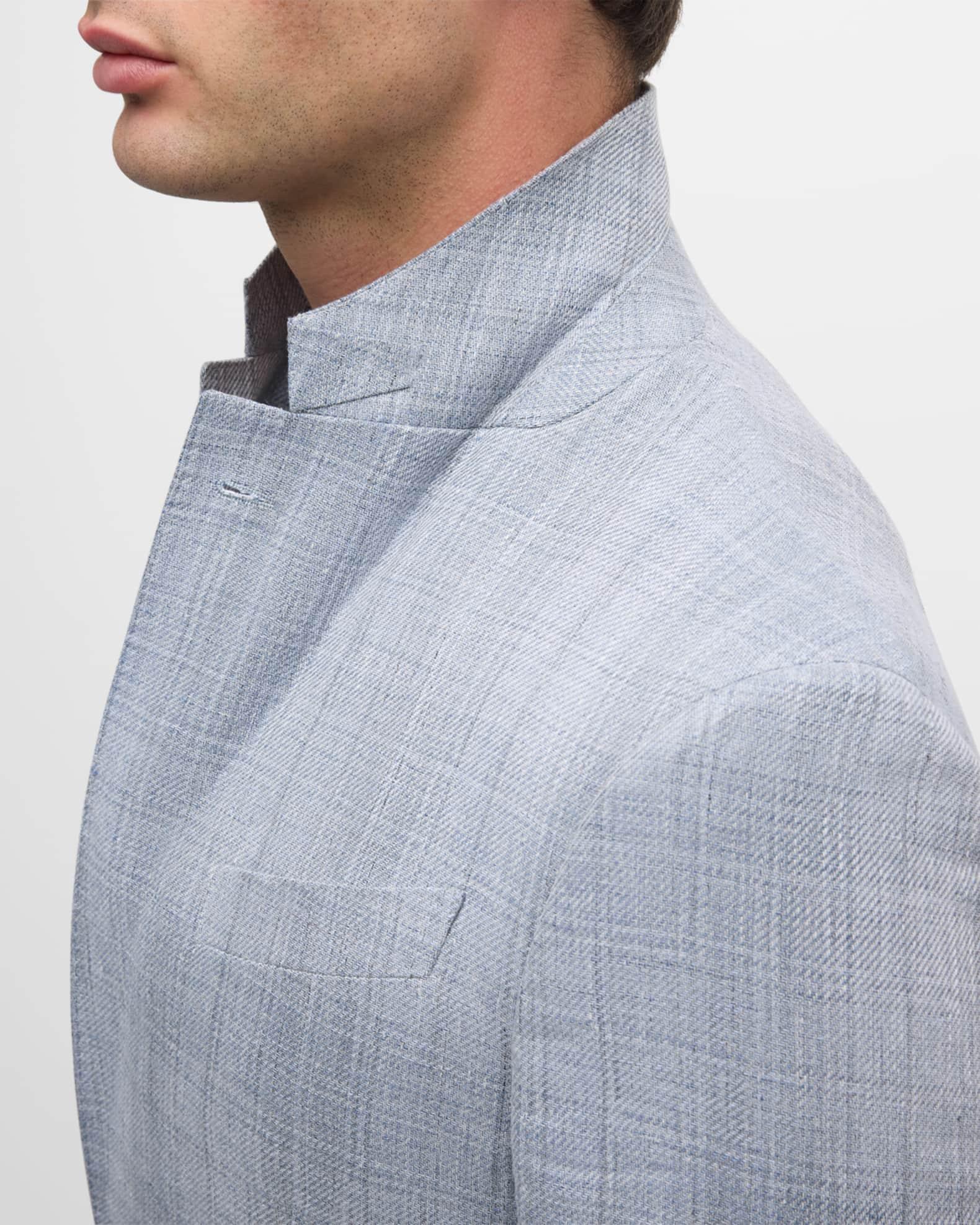 Men's Plaid Linen Sport Coat Product Image