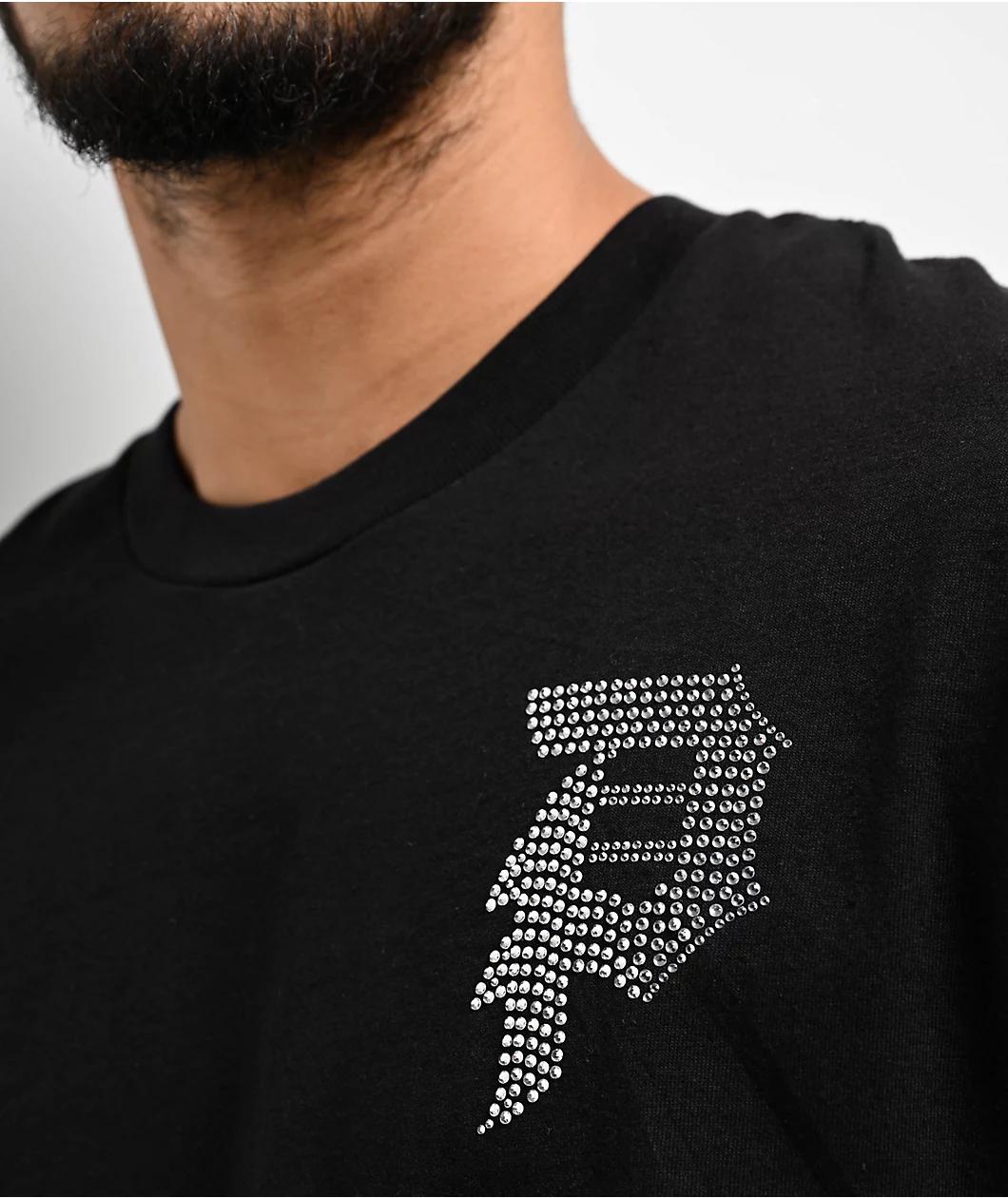 Primitive Dice Rhinestone Heavyweight Black T-Shirt Product Image