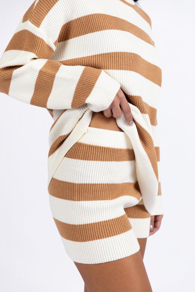 Sign Of The Times Ivory and Tan Striped Sweater Set SALE Product Image