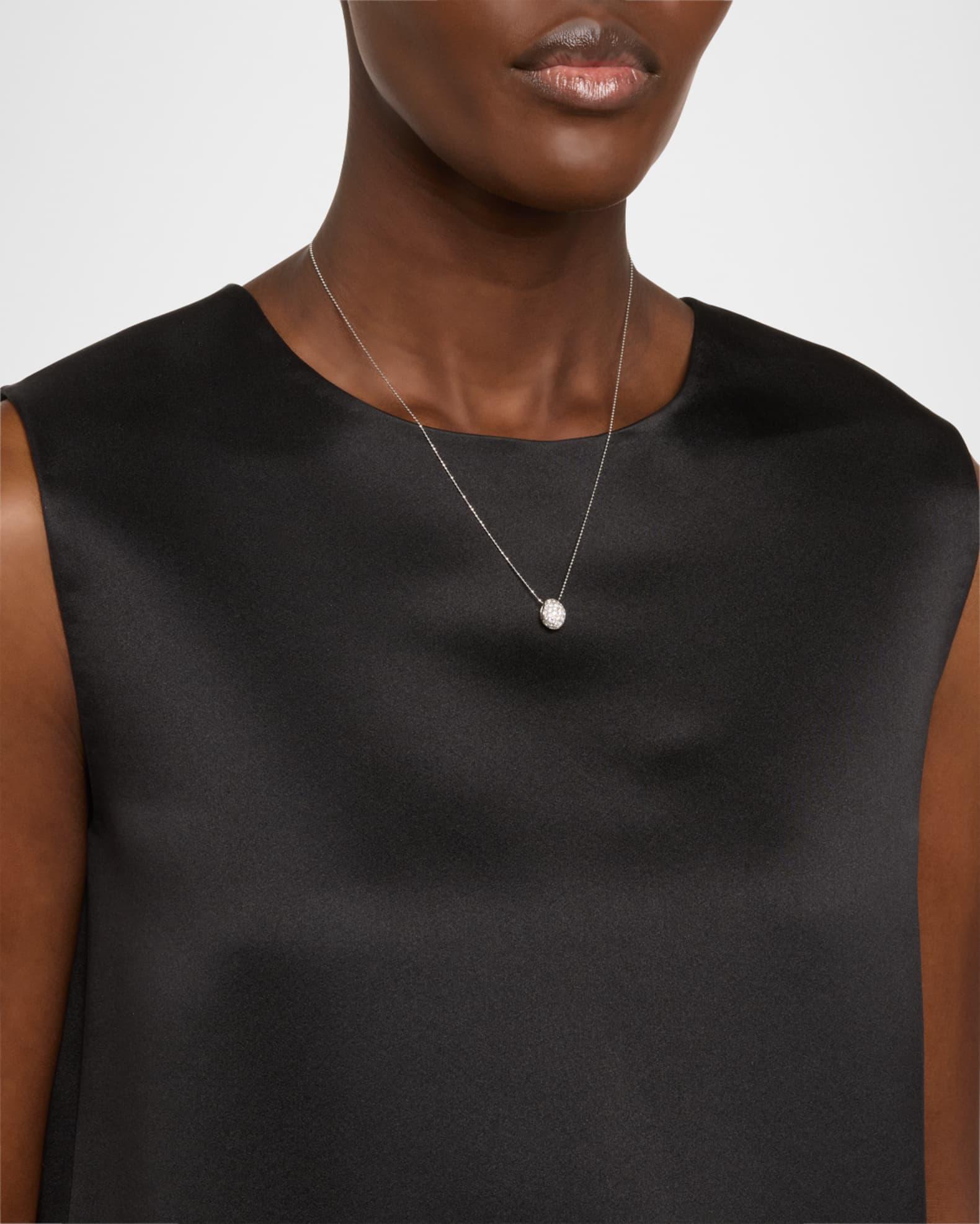 18K White Gold Diamond Bahia Pendant Necklace Product Image