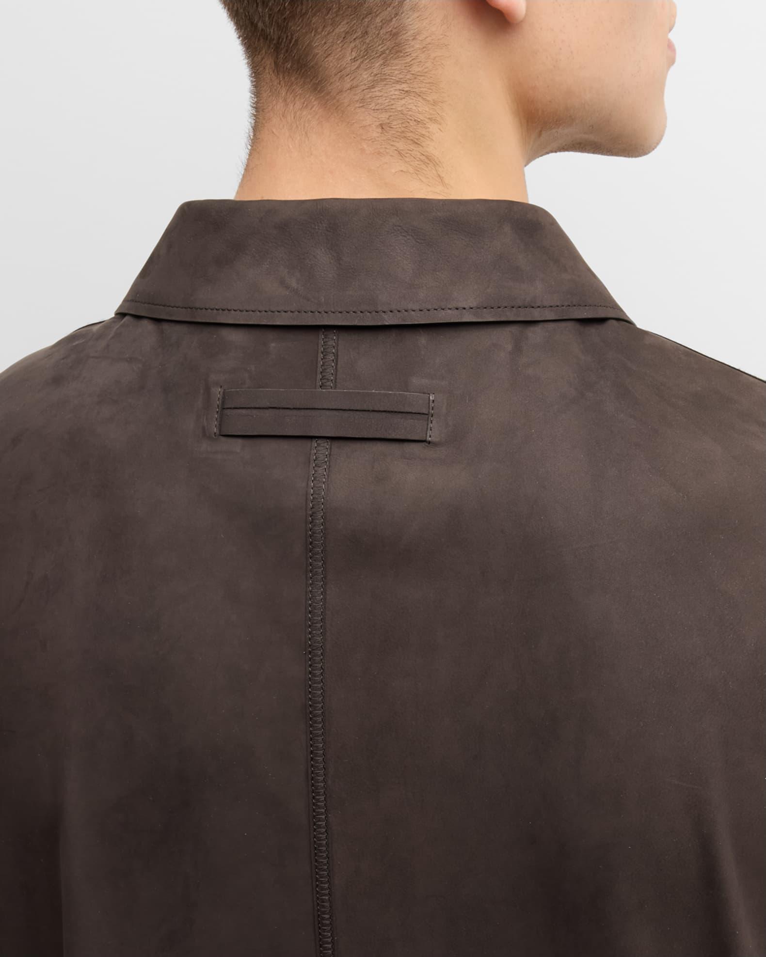 Men's Suede Full-Zip Overshirt Product Image