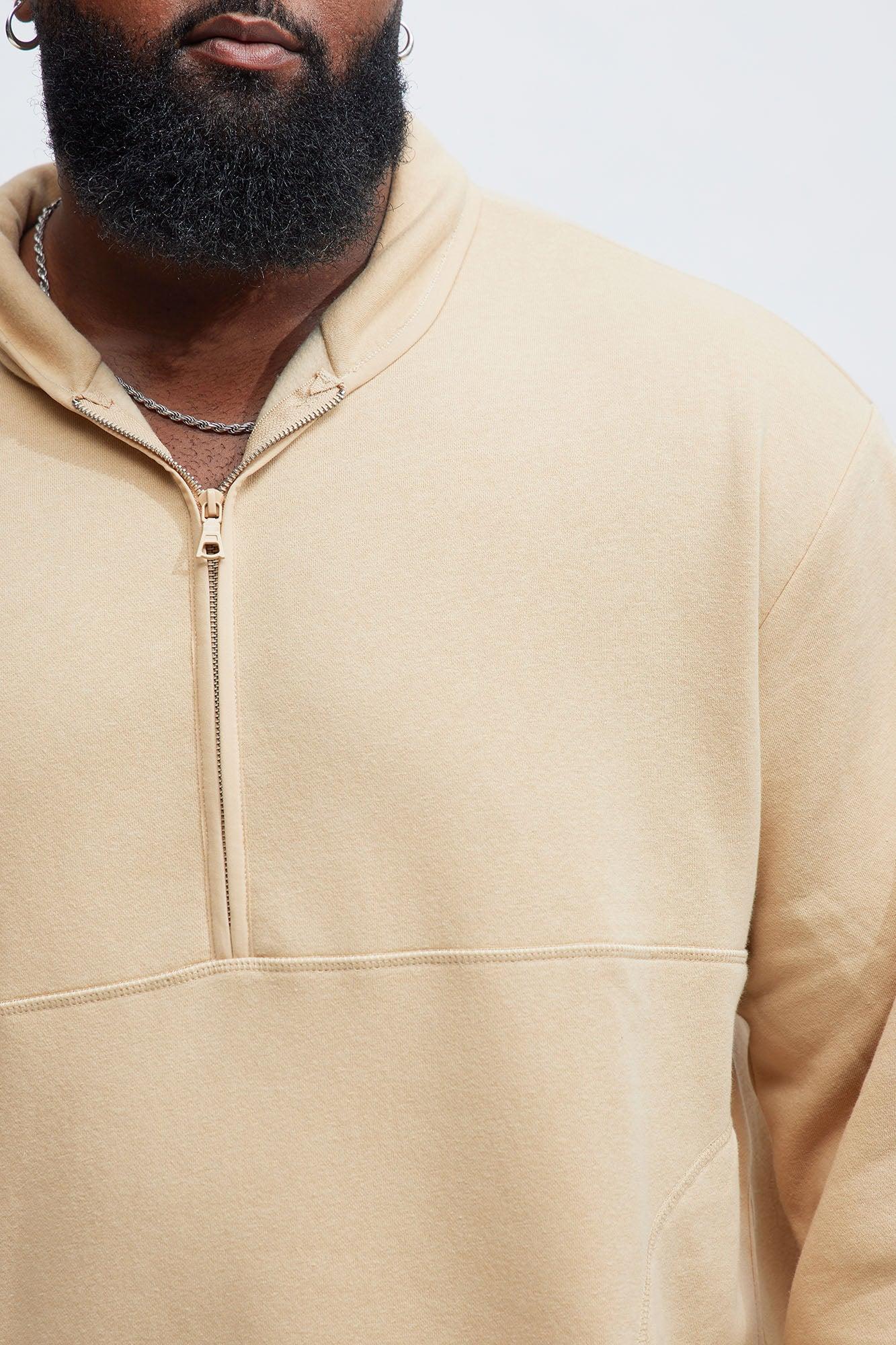 Mona Quarter Zip Sweateshirt - Cream Product Image