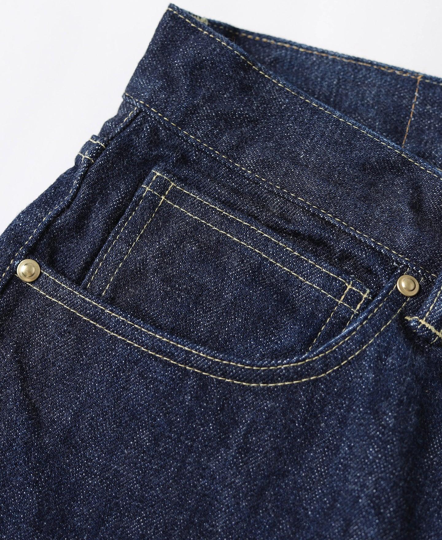 WWII Simplified Model Cowboy Selvedge Denim Jeans Product Image