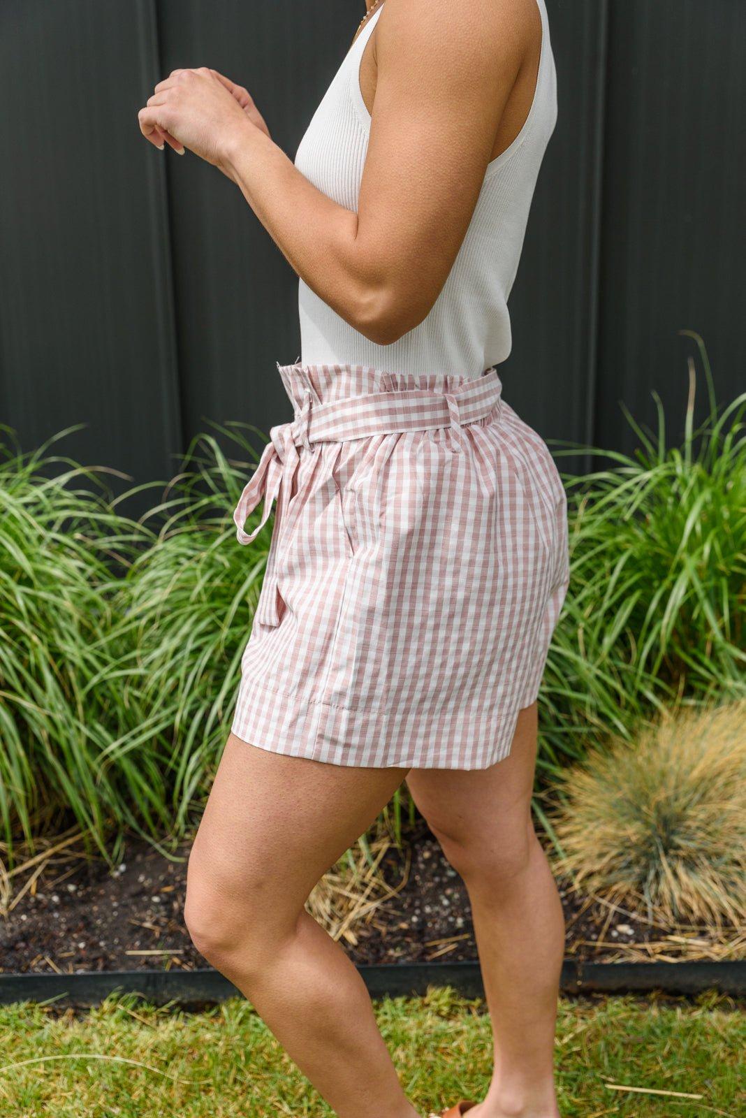 Prim & Pretty Gingham Tie Shorts (Online Exclusive) Product Image