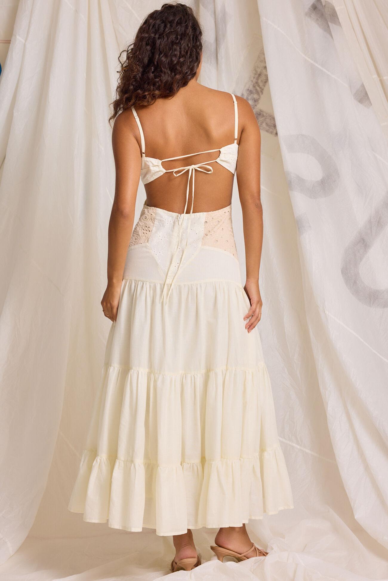 Halston Crochet Maxi Dress Product Image