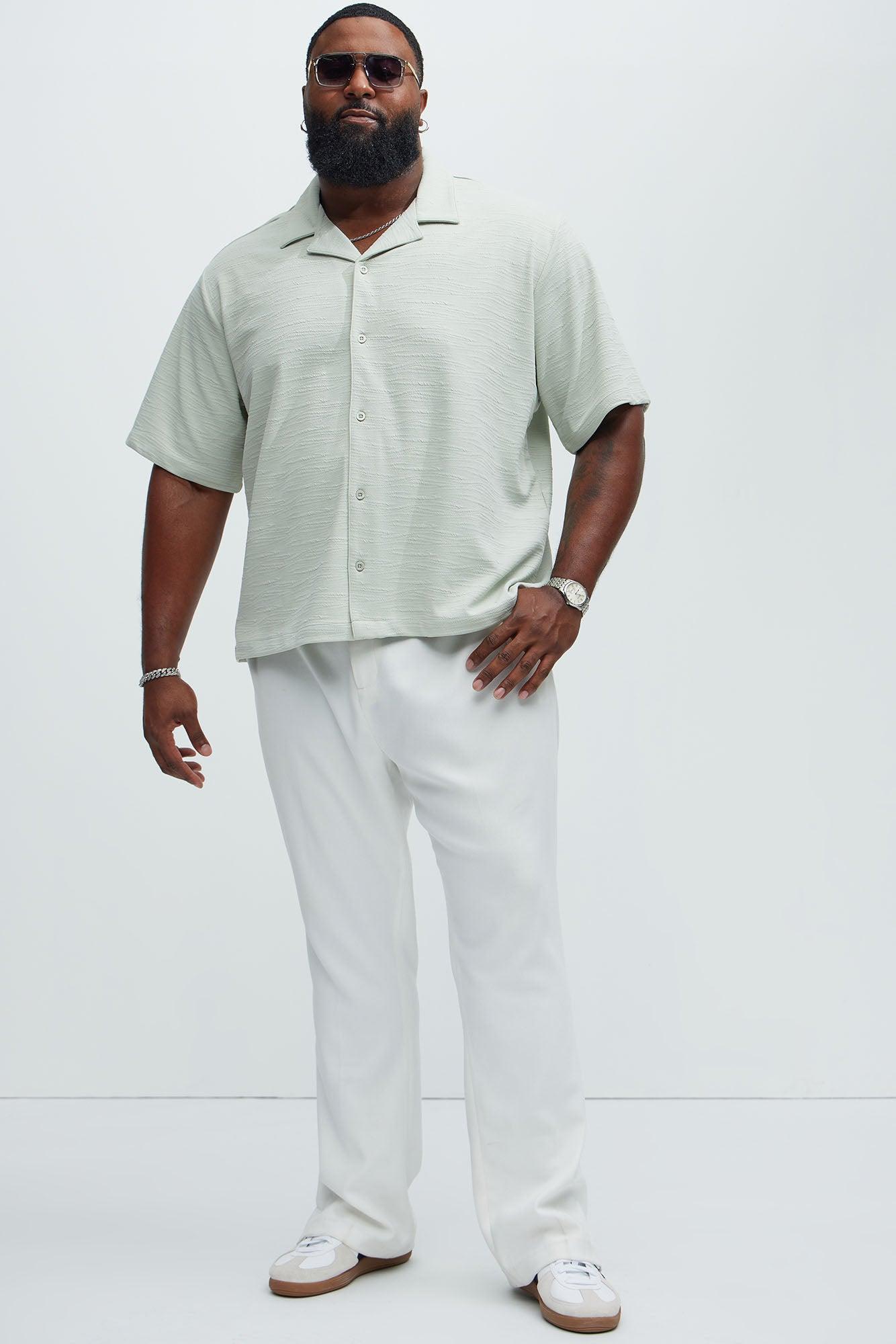 Reid Textured Shirt - Sage Product Image