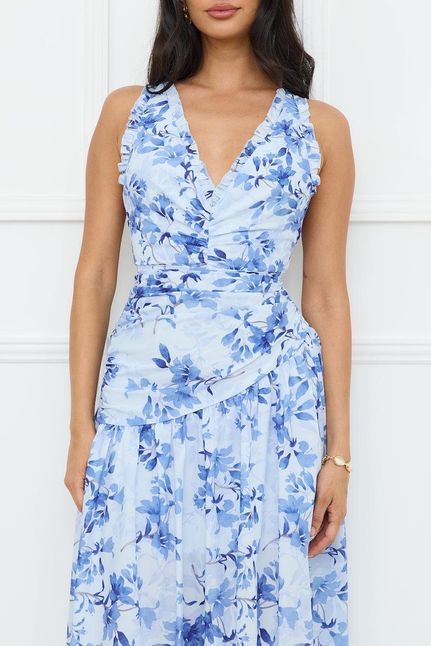 Deep Dive Maxi Dress Blue Product Image