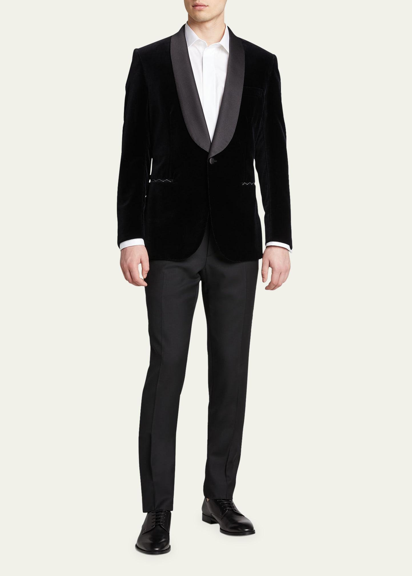 Mens Cotton Tuxedo Pants Product Image