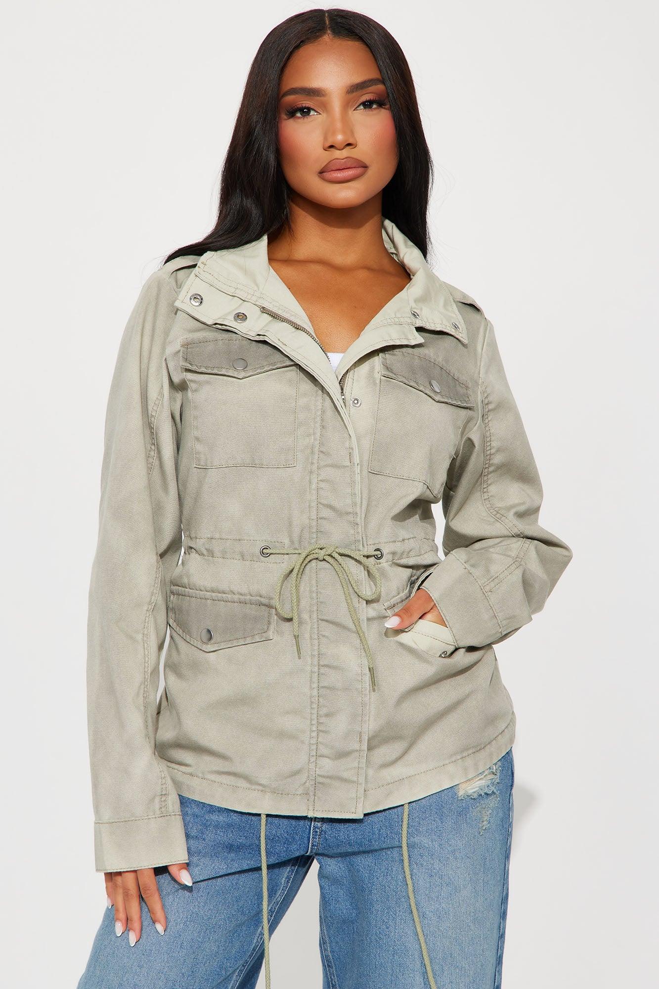 Leveled Up Washed Anorak - Olive Product Image