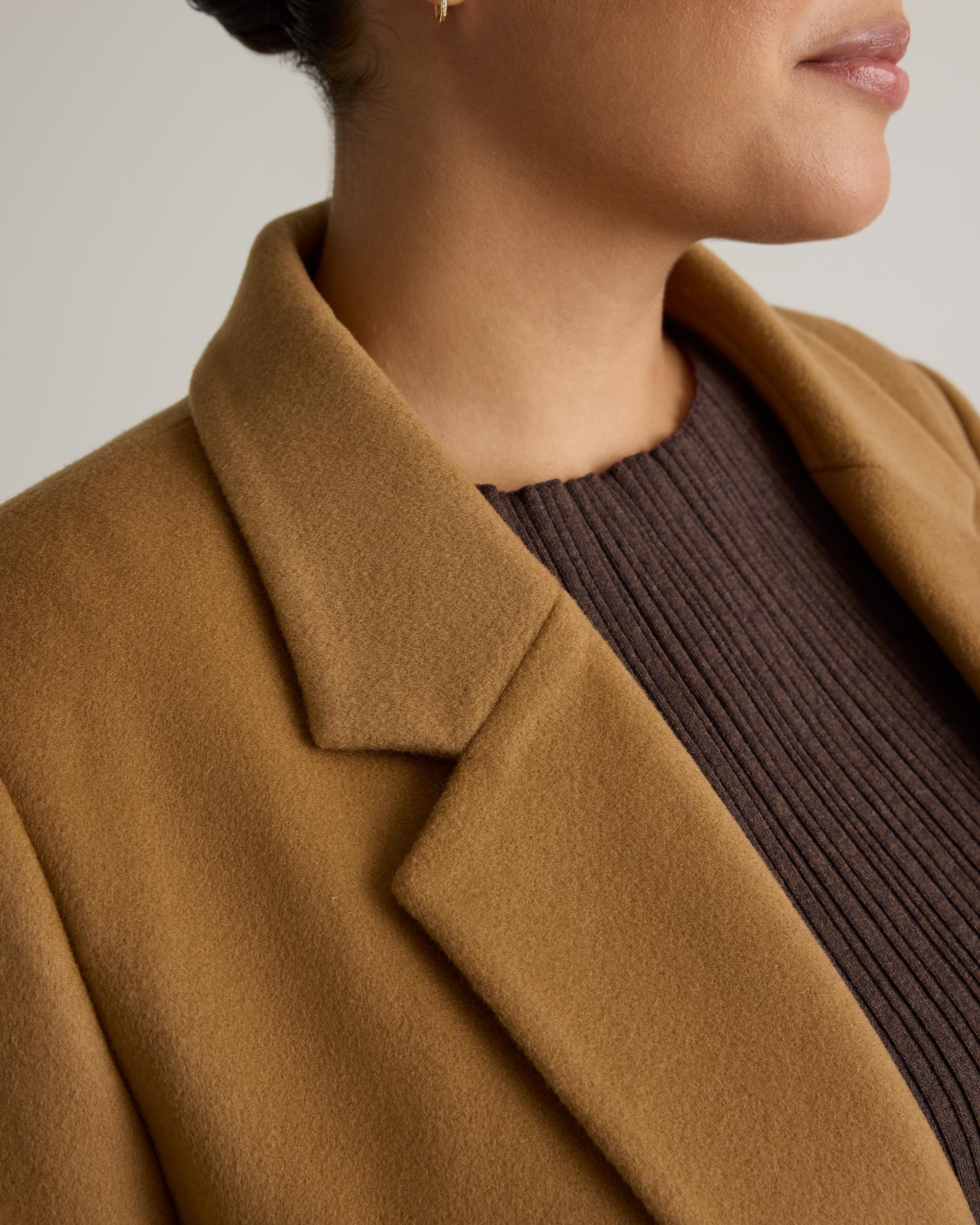 Quince | Women's Italian Wool Classic Single-Breasted Coat Wool/Nylon Product Image