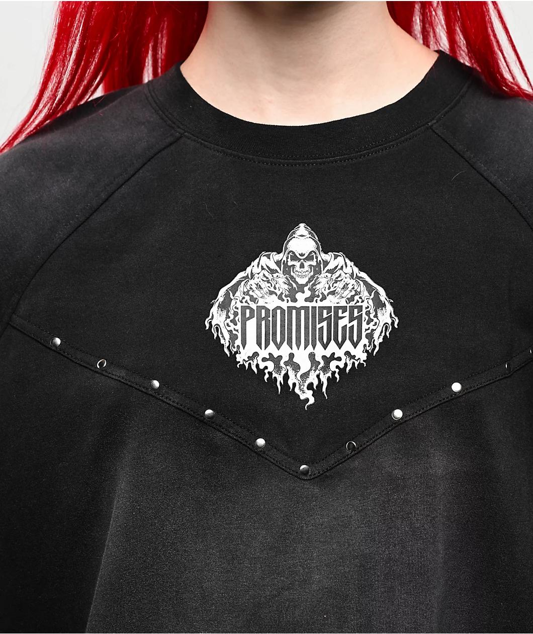 Broken Promises Thunderheart Black Wash T-Shirt Product Image