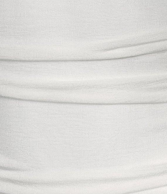 I.N. San Francisco Square Neck Long Sleeve Shirred Tie Back Open Criss Cross Fitted Dress Product Image