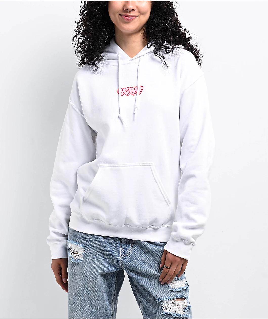 XPLR Valentine White Hoodie Product Image
