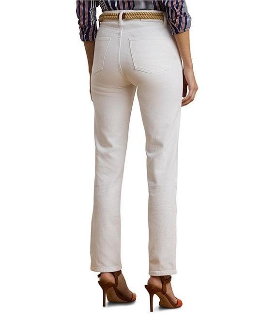 Lauren Ralph Lauren High-Rise Straight Leg Five Pocket Ankle Jeans Product Image