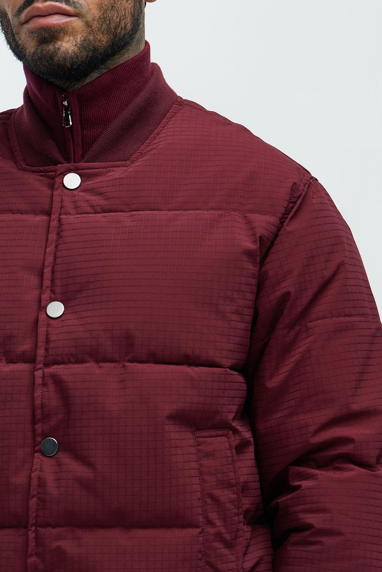 Deon Bomber Jacket - Burgundy Product Image