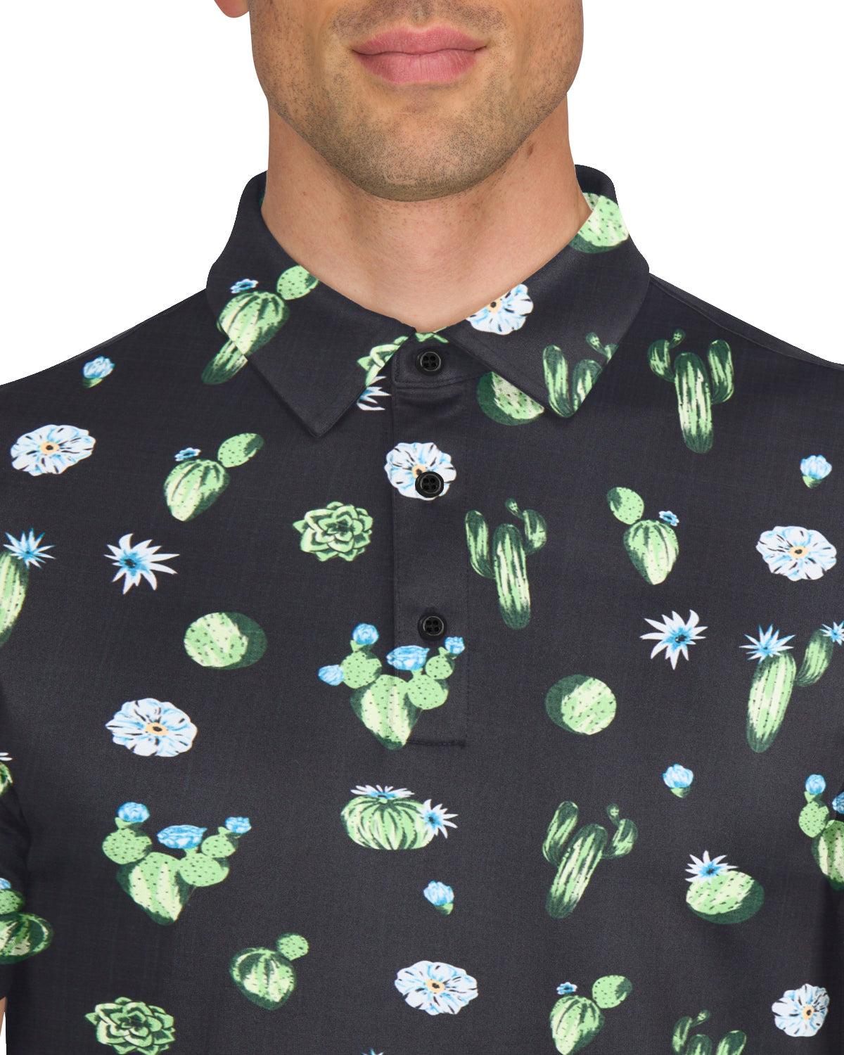 Three Sixty Six Men’s Print Golf Polos Male Product Image