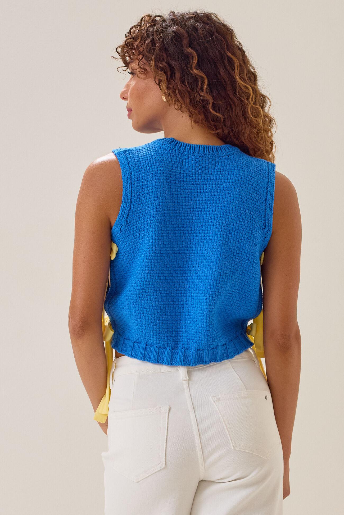 Charlie Side Tie Sweater Tank Product Image